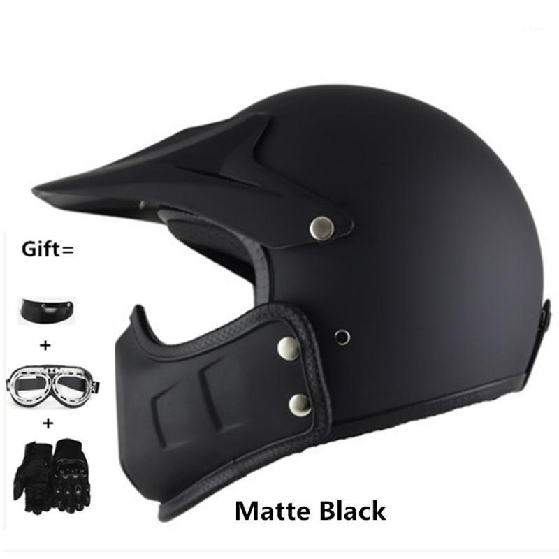 

matte black Motorcycle helmet de cafe racer helmet modular Full Face matte black capacetes de motociclista1, Gloss black