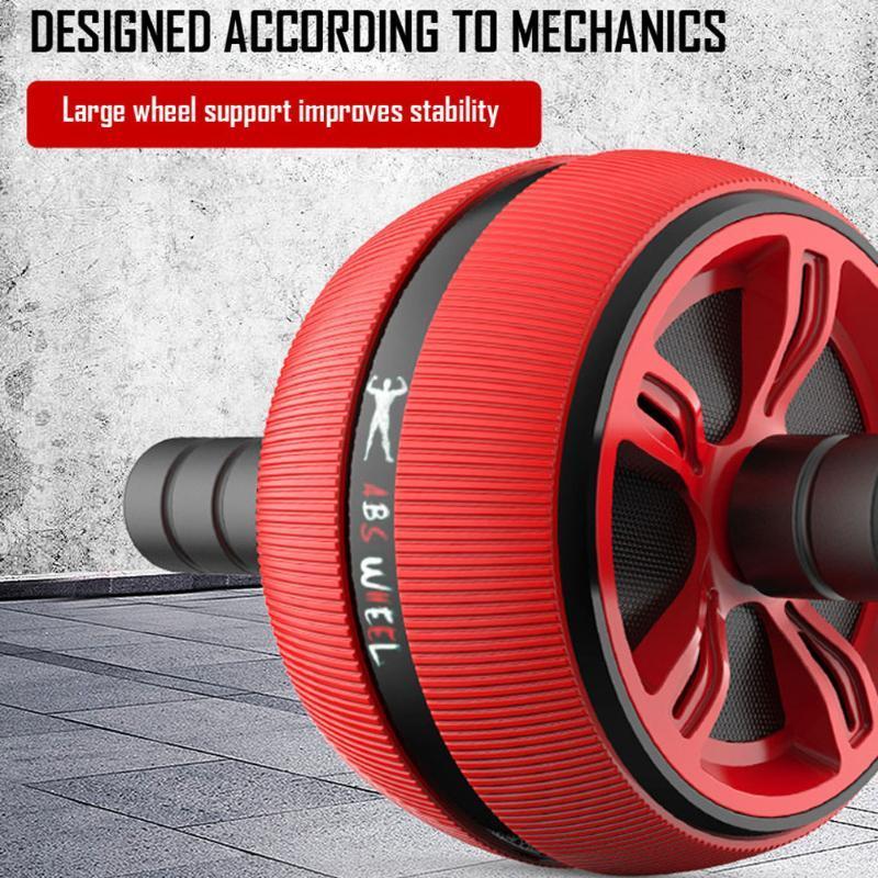 

Hot ABS Abdominal Roller Exercise Wheel Mute Roller Arms Back Belly Core Trainer Body Shape Training Supplies Fitness Equipment1, Beige