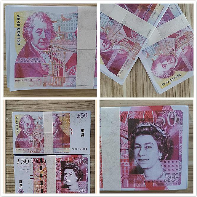

And Fake Currency Faux Pound 50 000 Party Movie Movie Billet Money Gifts Banknote Billet Play Collection 999999 Money Prop Mssow