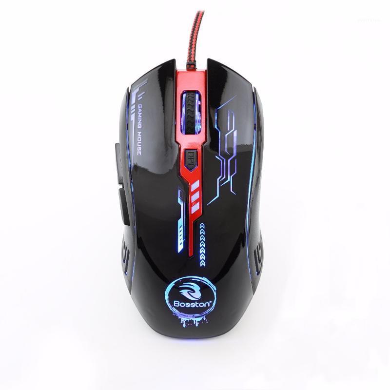 

Bosston Gaming Mouse with Breathing Light 6 Keys 2400DPI Optical PC Computer USB Mice for Laptop Desktop GM2001