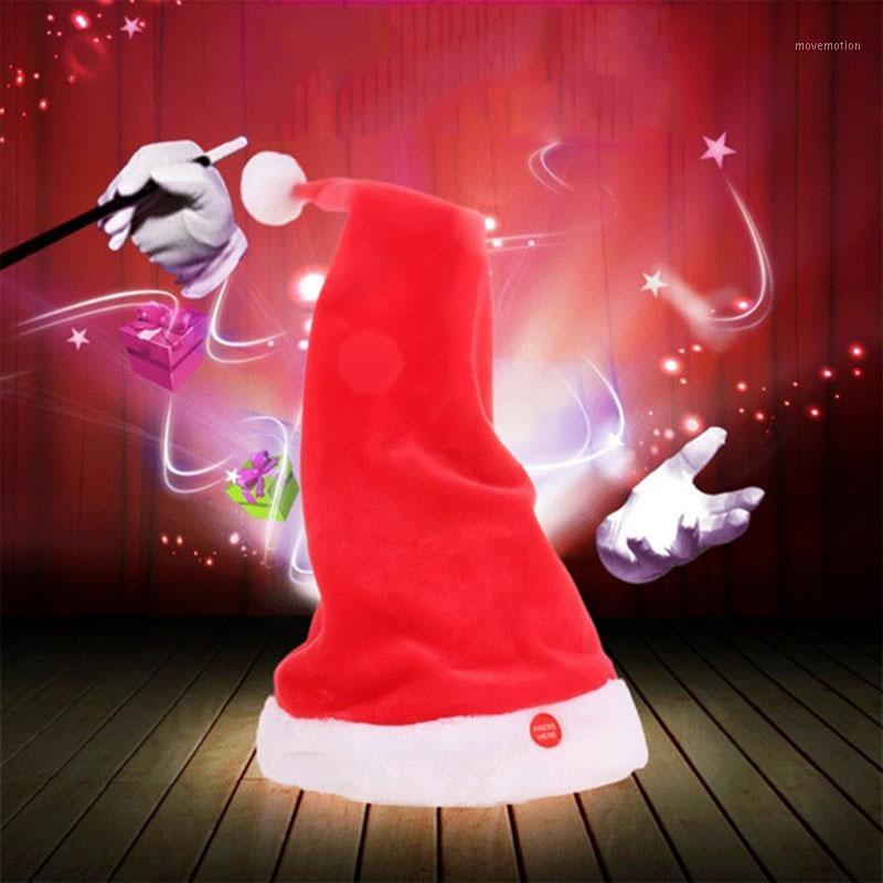 

Christmas Decorations For Home Swing Navidad Sing Music Dancing Christmas Hat Magic Plush Santa Hat Electric Funny Cap1