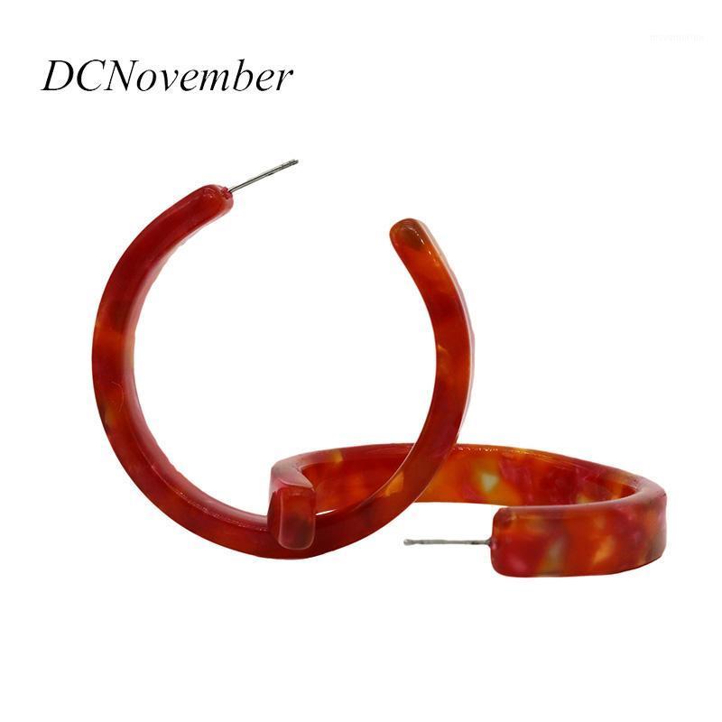 

Fashion Acetate Circle Stud Earrings Resin Acetic Acid Material Elegant Design Women's Party Jewelry1