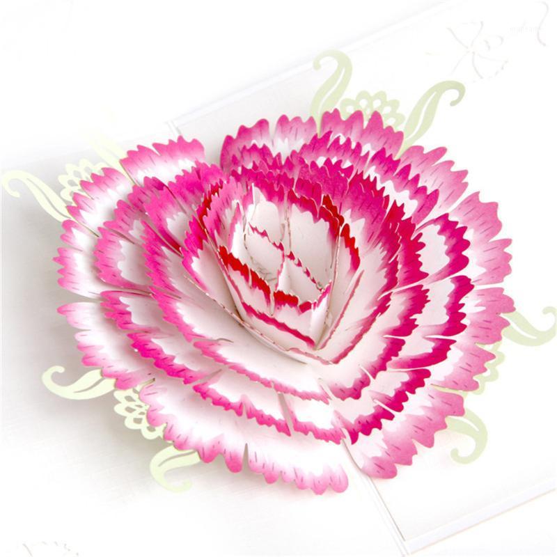 

Mother's Day Greeting cards Romantic 3D flower Three-dimensional Paper Carving Handmade Gift Thank Mom festival Greeting card1