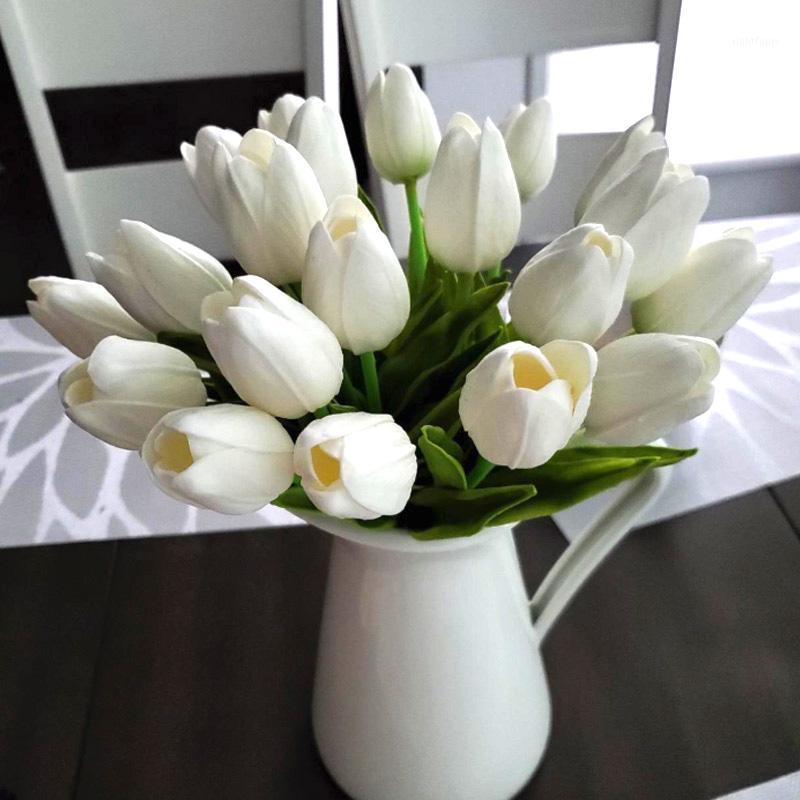 

10Pcs Fake Flowers Tulips Artificial Flowers PU Artificial Bouquet Real Touch for Wedding Party Home Decoration1, 10pcs style c