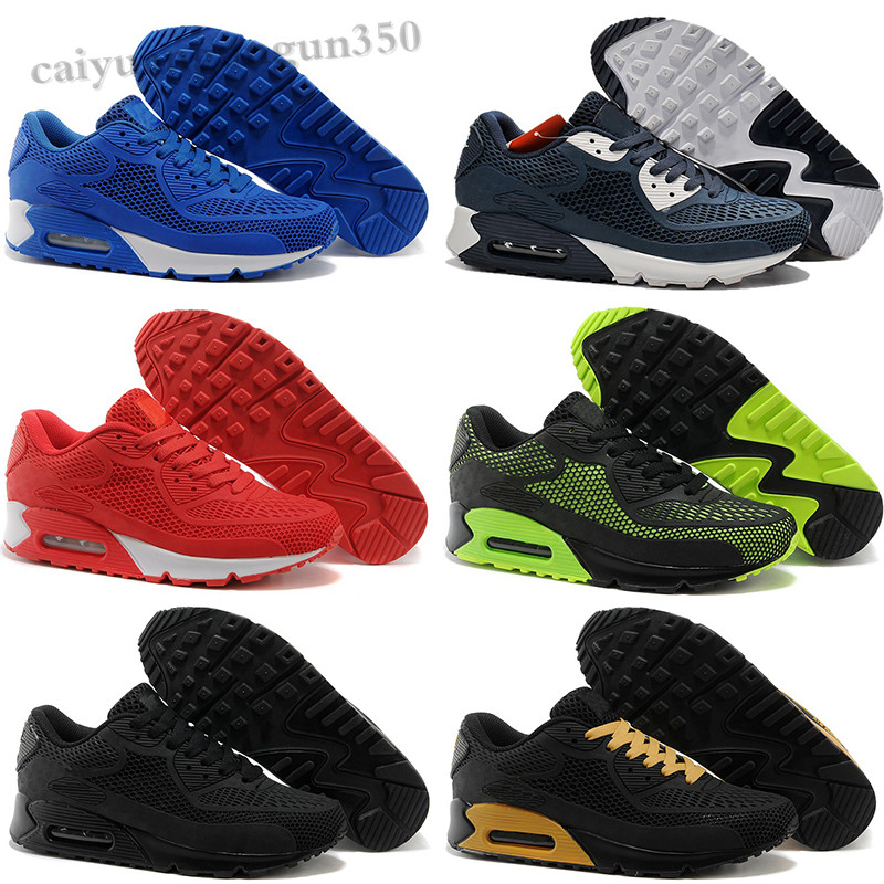 

2019 New Cushion Mens Shoes Top Quality Cheap Chaussures 90 KPU Womens Black White Red 90 Classic Sports designer Shoes WX06
