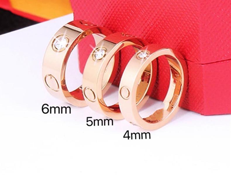 2021 free ship 4mm 5mm 6mm titanium steel silver love ring men and women Rings lovers couple Ring for wedding gift fashion classic Jewelry luxury-image-748927380