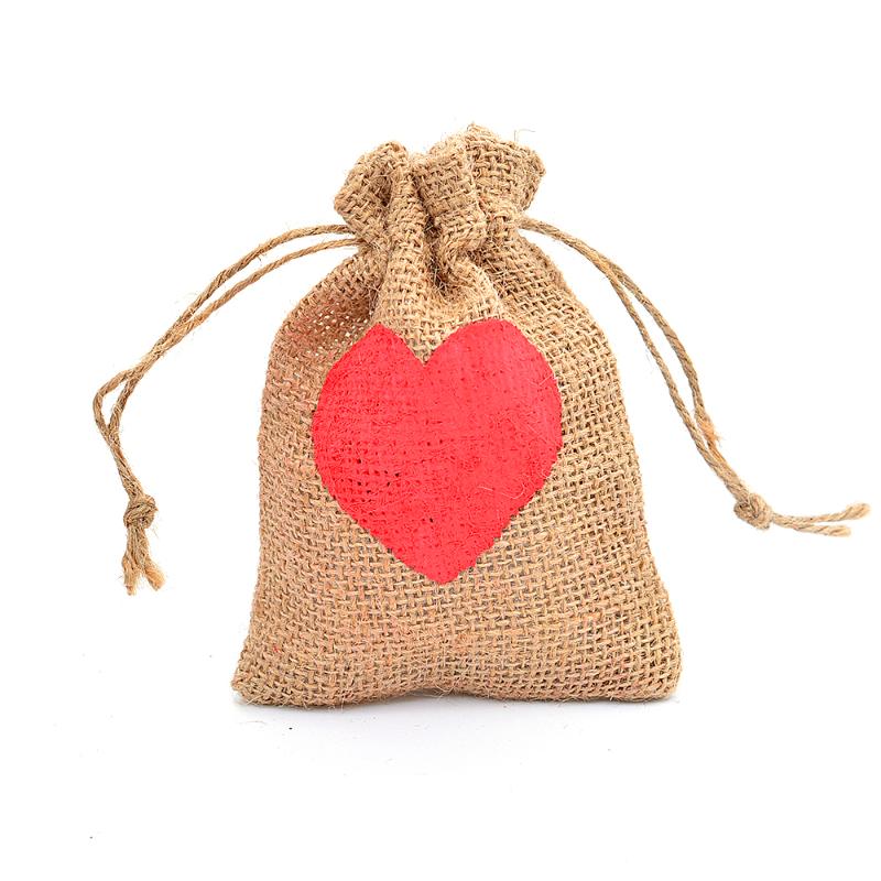 

30pcs/lot 9*12cm Wedding Decor Party Favors Jewelry Packaging Bags & Pouches Bridal Wedding Ceremony Candy & Gift Bag Jute Bag