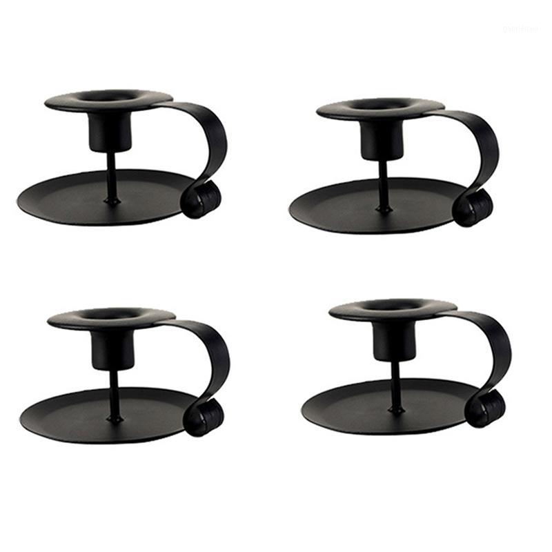 

4Pcs Anti Rust Retro Iron Candelabra Taper Candle Holder Candlestick Stand Candlelight Dinner Kitchen Home Decoration1