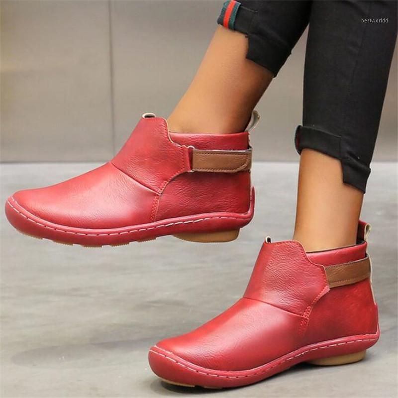 

2020 autumn and winter new women's shoes fashion casual women's boots buckle low-heeled plus size women snow boots platform1, 805-01