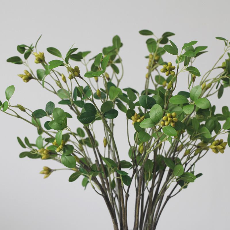 

Artificial plants Vintage Silk Fake Plants Eucalyptus Wedding Flowers Decor Party Festival Supplies Home Hotel decor Gift Indoor, Olive