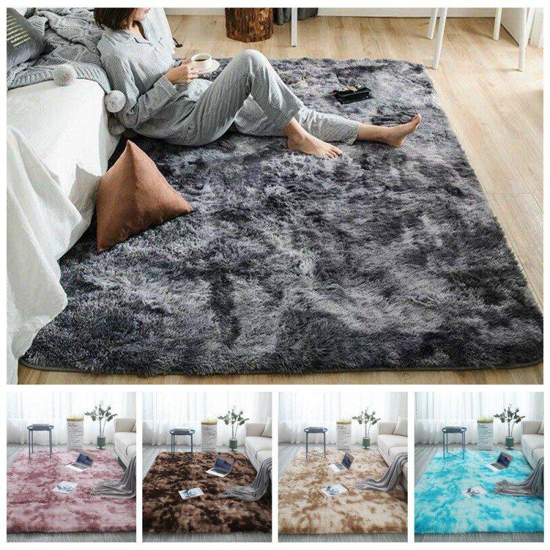 

Plush Soft Carpet Faux Fur Area Rug Non-slip Floor Mats For Living Room Bedroom Home Decoration Supplies Different Sizes