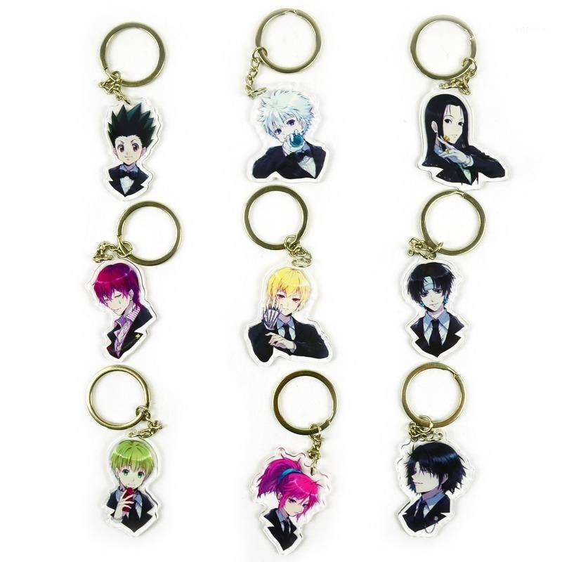 

Keychain Womans Key Chain for Men Pendant Key Ring Elegant Holder Acrylic Killua Zoldyck Jewelry Gon Freecss Llaveros1