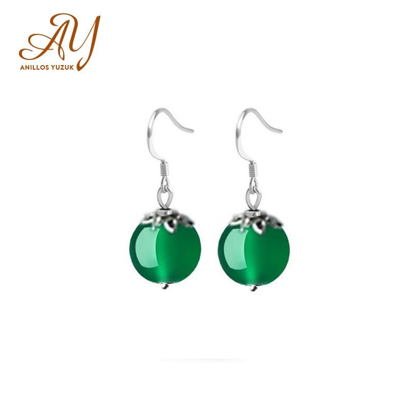 

Anillos Yuzuk 925 Sterling Silver Chalcedony Wedding Drop Dangle Earrings Wedding Party Earrings Charms Fashion Jewelry