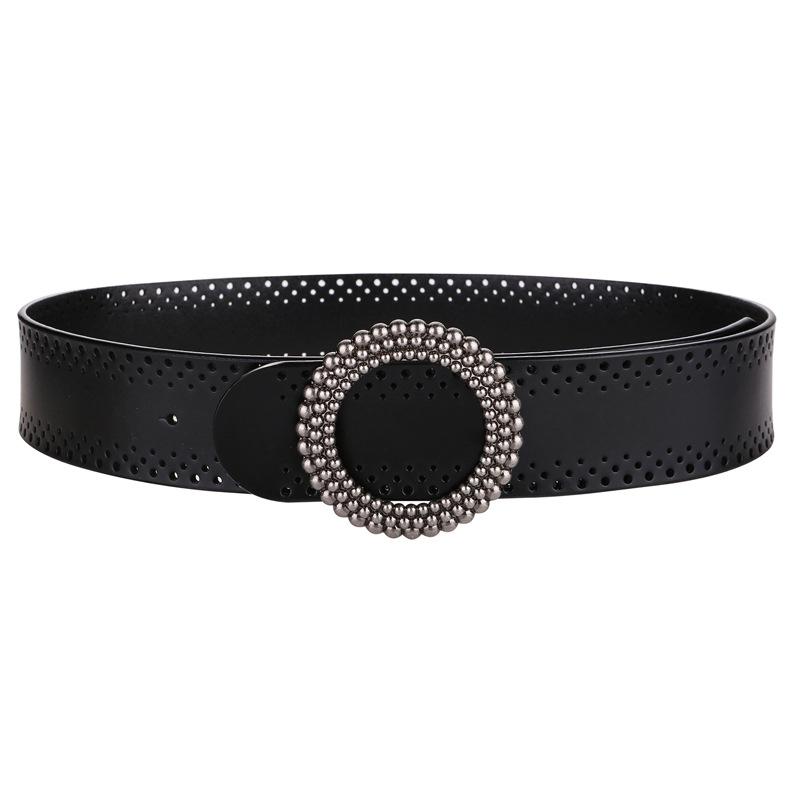 

Belts Fashion Black Genuine Leather Belt Luxury Cowskin Wide Corset For Women Wedding Dress Waistband Lady Party Accessories, Black;brown