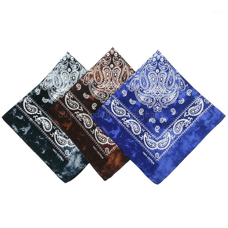 

Japanese Vintage Washed Tie-Dye Paisley Floral Unisex Cotton Pocket Square Scarf Headband Hip-Hop Wristband Neck O18 191