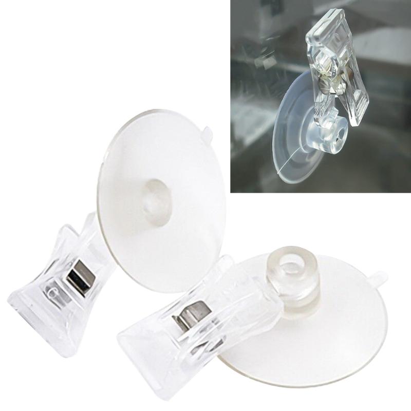 

5pcs Office Suction Cup Clip Practical Wall Mall Sucker Clamp Clear Door Living Room Plastic Window Home Multifunctional