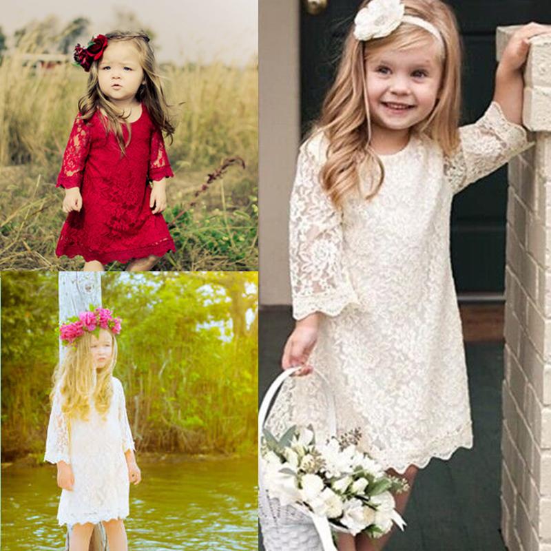 

2021 Spring New Style Dress for Girls Lace Casual Clothes Flower Formal Girls Princess Dress For 3 to 8 Years Kids Party