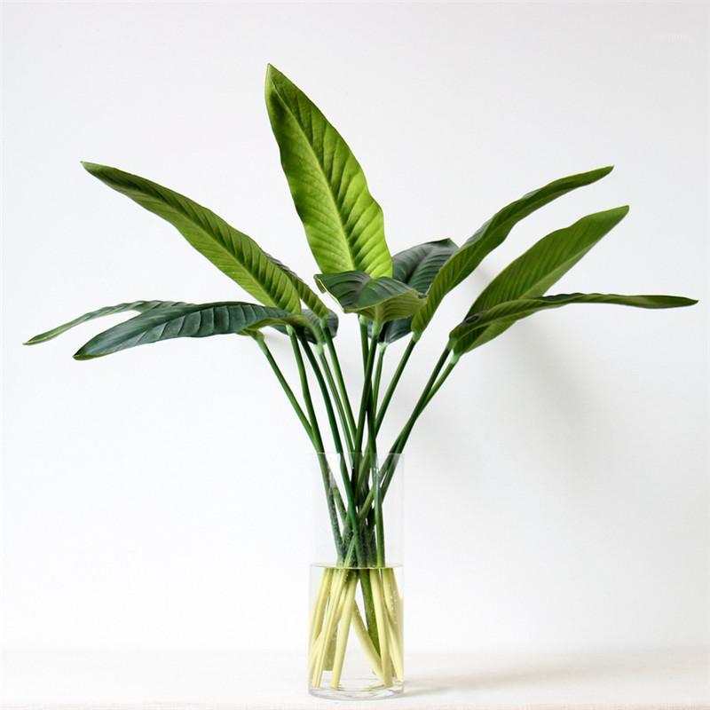 

88cm Large Artificial Plant Tropical Palm Plastic Tree Real Touch Fake Plant Branch Green Leaves for Home Party Fall Decoration1