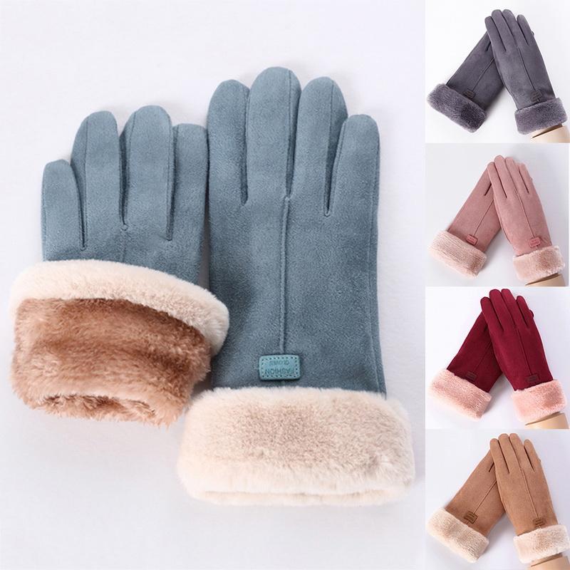 

Winter Touch Screen Skiing Gloves Women's Cashmere Knitted Winter Gloves Cashmere Knitted Women Autumn Warm Thick Glove