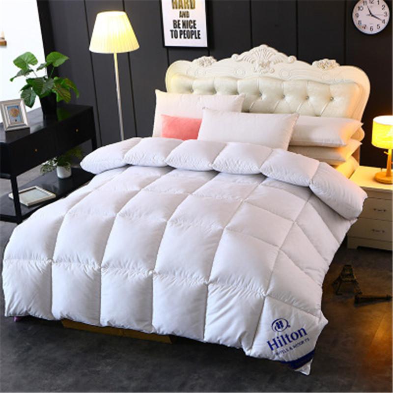 

High Quality Winter Thick Quilt Very Warm Cotton Duvet  Size Hotel Blankets For Home Soft White Pink Comforter Quilts Gift