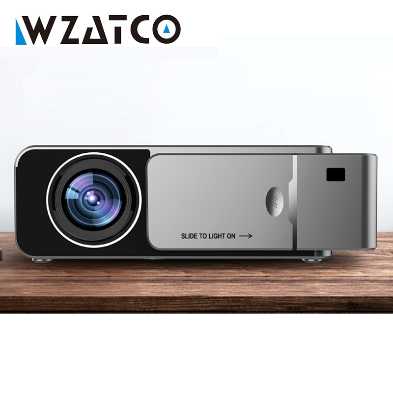 

WZATCO T6 HD LED Projector 3000Lumen Android 10.0 Option Portable I USB Support 4K 1080p Home Theater Cinema Proyector Beamer