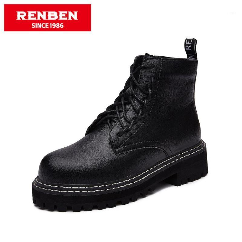 

2020 Boots Women PU Leather Shoes For Winter Boots Shoes Woman Casual short Plush Botas Mujer Female Ankle1, Black