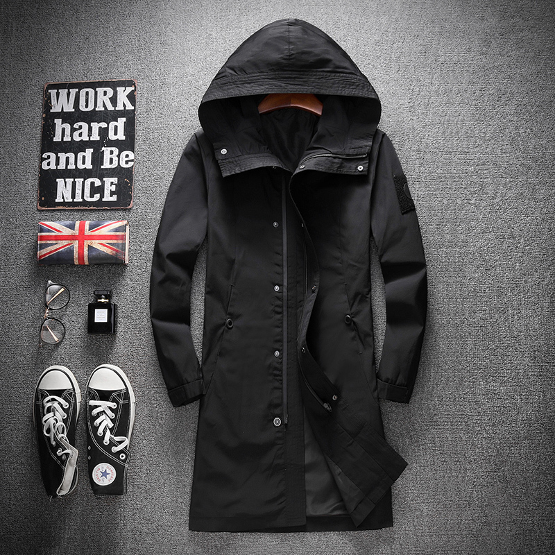 

2021 New with Hoodie Coats Male Airtight Man M-4xl Light Black/army Green SSK7