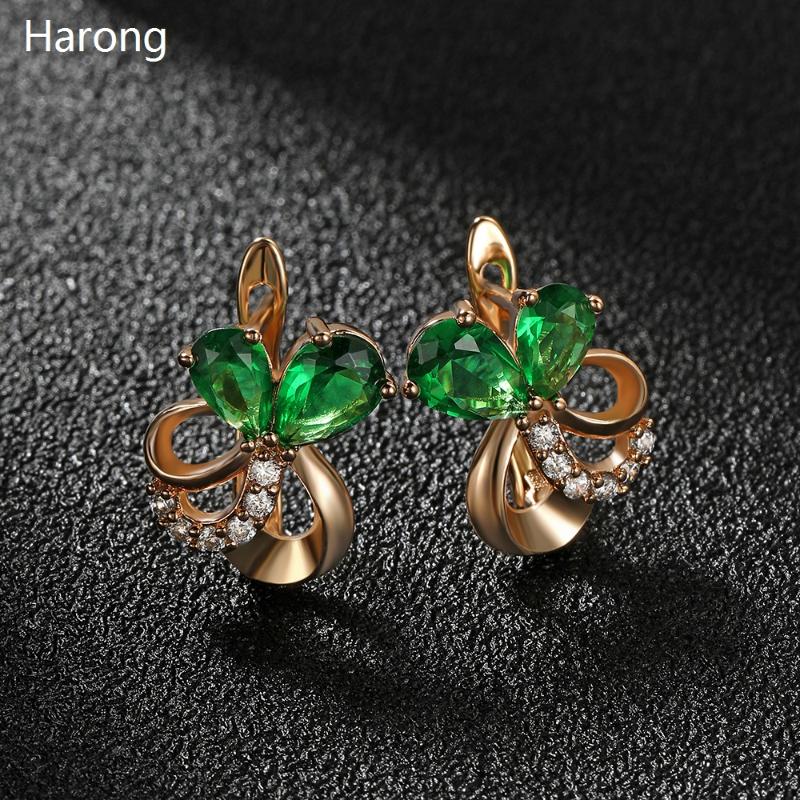 

Stud Fashion Flower Natural Crystal Zircon Earring Jewelry Accessories Female Quality Metal Earrings Aesthetic Gift