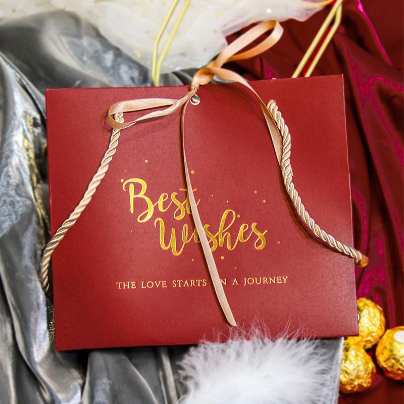 

10pcs Handbag Shopping Bag paper Candy box Gift Bags With Handles Luxury Handbag Wedding party Birthday gift bag