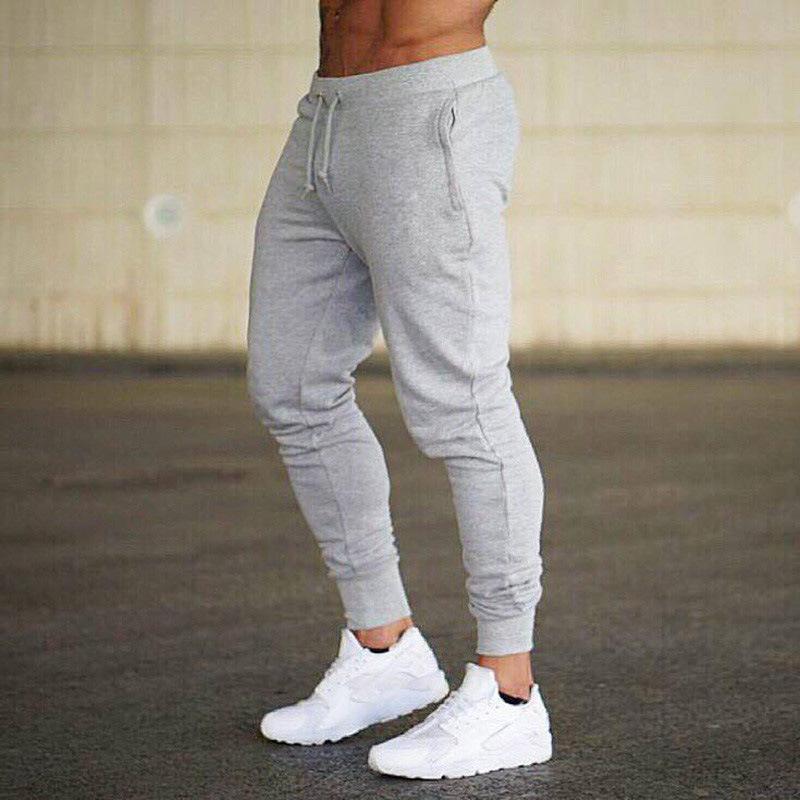 

Gray Sweat pants Men Casual Pants Custom Swearshirt Pents Sweatpants Slim Long, Black