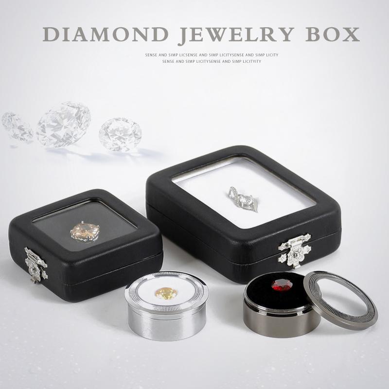 

Jewelry Pouches, Bags Gem Diamond Box Gemstone Packaging Jewelers Display Gift Organizer Beads Charms Holder Pendnat Storage Case