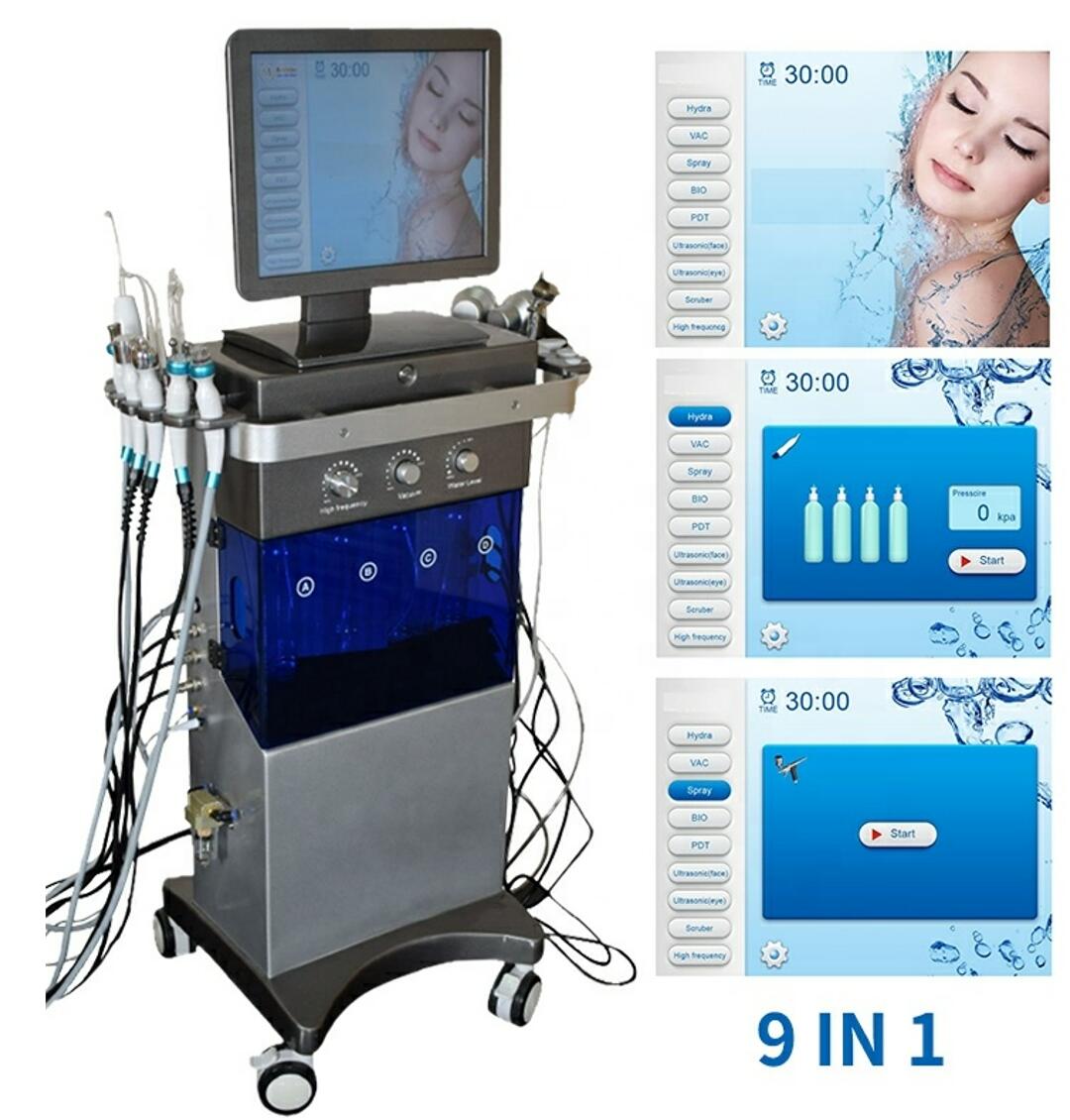

New arrival Multi-Functional 10 in 1 FDA approved hydro jet water dermabrasion machine hydra aqua peel beauty equipment 2 years warranty Bipolar RF