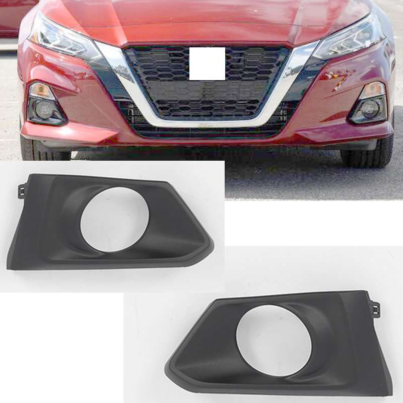 

For Nissan Altima 2019-21 Car Front Bumper Left Right Fog Light Lamp Cover Frame No bulb