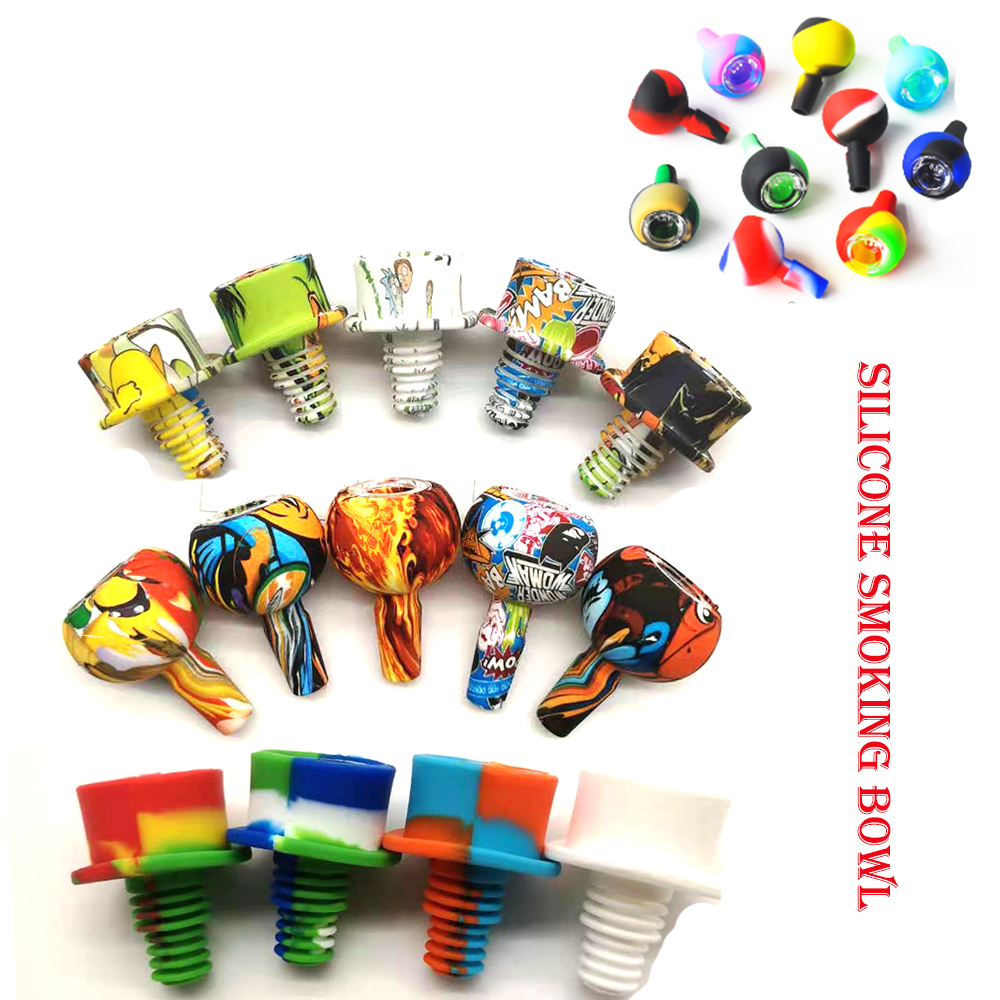 

Slide bongs 14mm silicone bowl for smoking bong water pipe Dab Rigs