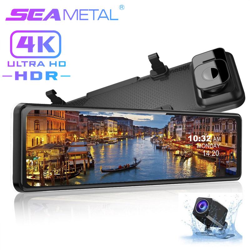 

4K UHD Car Dash Cam 3840*2160P Rearview Mirror DVR Sony IMX415 G-Sensor Dash Camera Rear Camera Video Auto 24h Parking Monitor car dvr