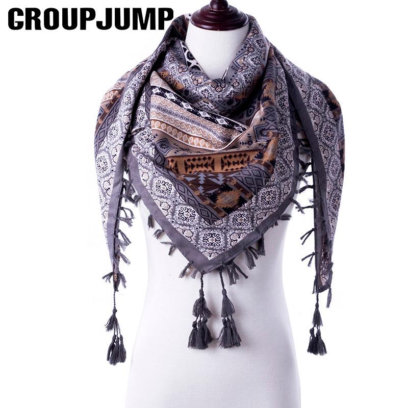 

New Stylish Scarf For Women 2020 New Handkerchief Floral Print Stoles Half Size Triangle Bandana Brand Female Kerchief Scarves