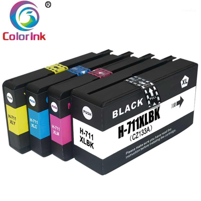 

ColorInk For 711 711 XL Remanufactured Ink Cartridge For DesignJet T120 T520 Printer (CZ133A CZ130Z CZ131A CZ132A)1