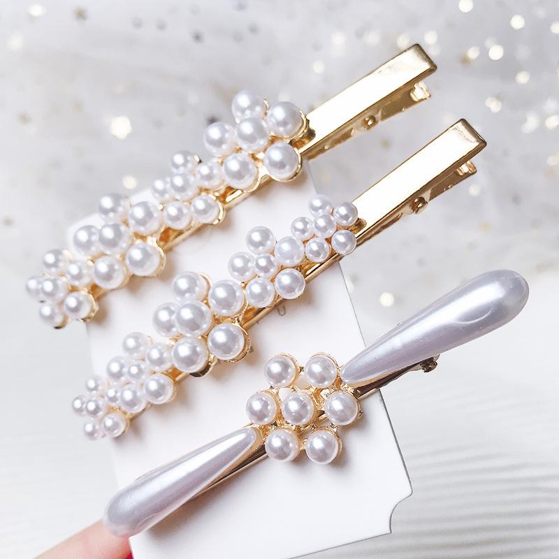 

Fashion Pearl Hair Clips for women Hairpins Girls Pearl Hairgrips Floral Hair Barrettes Adult Accessories