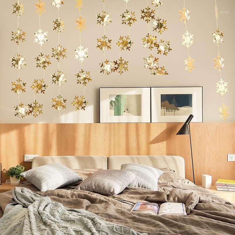 

4meters Mini Snowflake Garland Bunting Paper Banner Wall Hanging Decoration Wedding Christmas Ornaments Party Decor Supplies1