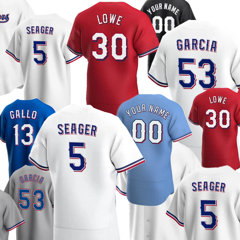 

2022 Corey Seager Jersey Adolis Garcia Marcus Semien Jonah Heim Nathaniel Lowe DJ Peters Kyle Gibson Custom Replica Matt Moore Player Wear Authentic Team Jerseys, Women's color 4