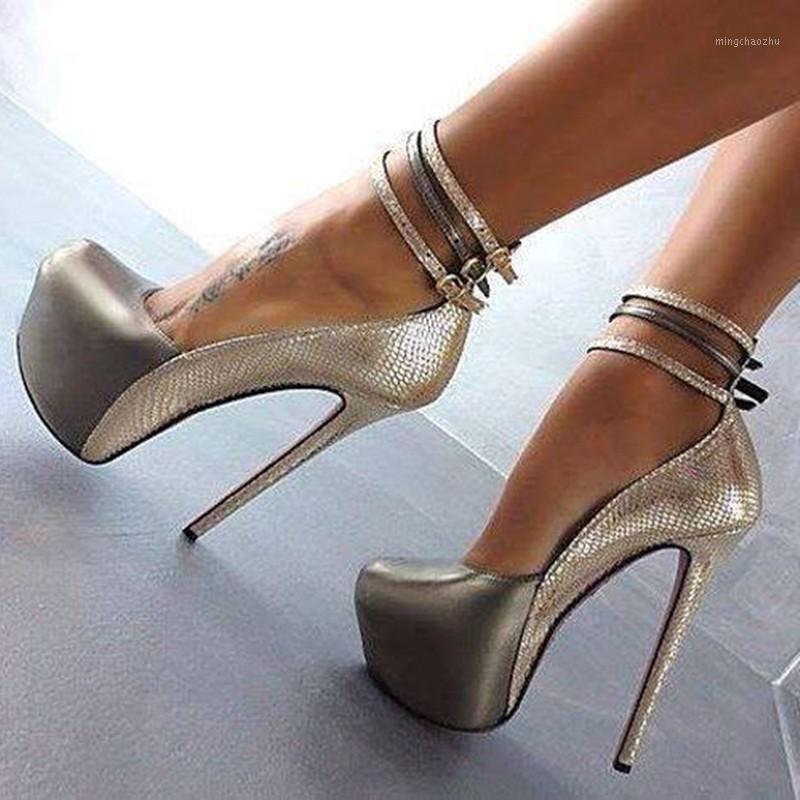 

LanLoJer Shoes,Sexy High Heels Party Pumps Women Shoes High Heel Platform Wedding , 14.5cm High-heeled round Toe Pumps1, Dark grey
