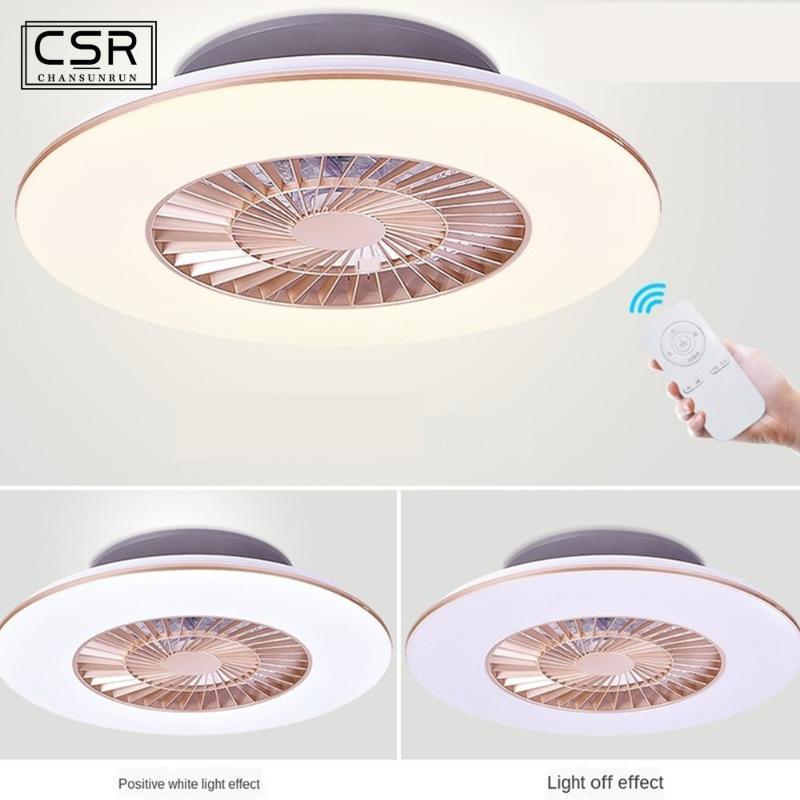 

Modern 60cm Bedroom Decor Led Ceiling Fan With Lights Remote Control Lamp Invisible Simple Modern Fans Lamps Ventilator1