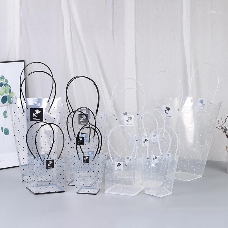 

New Sale Gift Flower Packing Box Transparent Trapezoid Flower Carrier Bag Rose Plastic PVC Bouquet Packing Succulent Plant1