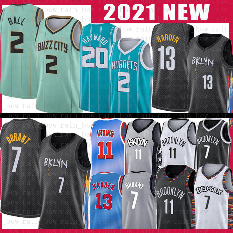 

7 Kevin 13 Harden LaMelo 2 Ball Durant Kyrie 11 72 Biggie 2021 new Irving Basketball Jersey Gordon 20 Hayward, 2021 jersey
