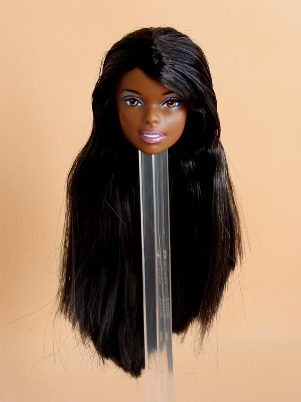 

Rare Limited Gold Hair Doll Toy Head Princess Black Skin Doll Good Head Girl DIY Dressing Hair Toys Favorite Collection