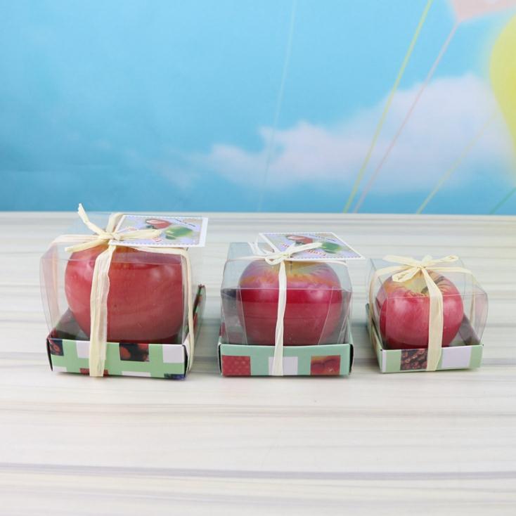 

Apple Shape Christmas Candle Novelty Fruit Candle Creative Christmas Eve Gift Scented Bougie Christmas Eve Party Decoration SN3484