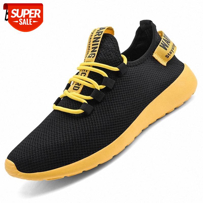 

Summer Hot Sale Men's Shoes Lightweight Comfortable Men's Casual Shoes Mesh Breathable Men Sneakers Soft Design Men Flat #OK43, Black