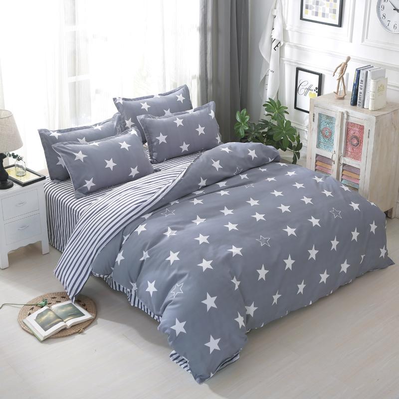 

Fashion Brand Cartoon Star Printed Bedding Set Bed Linen Set Include Duvet Cover Bed Sheet Pillowcase  Full Queen King Size