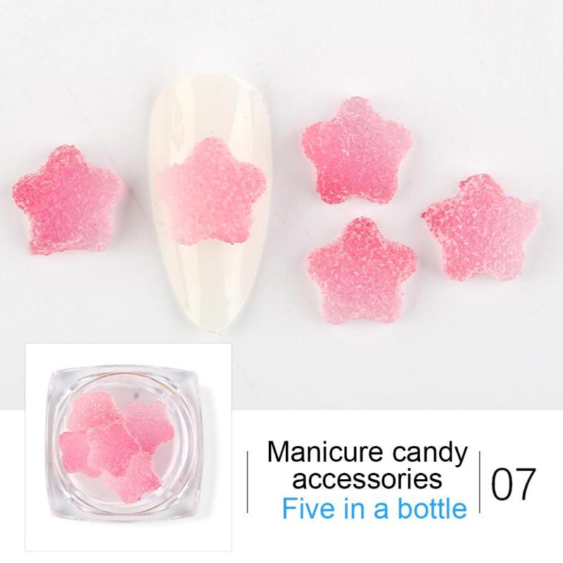 

2 Boxs Mixed Color Fudge Shape Peach Heart DIY Nail Art Decorations Accessories