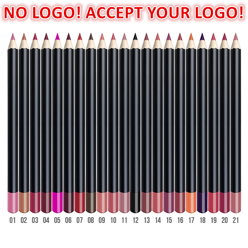 

21color 3in1 Matte Lip Pencil eyeliner eyebrow pencils Waterproof Natural Lipliner Pen Accept customized logo, 21colors for choose